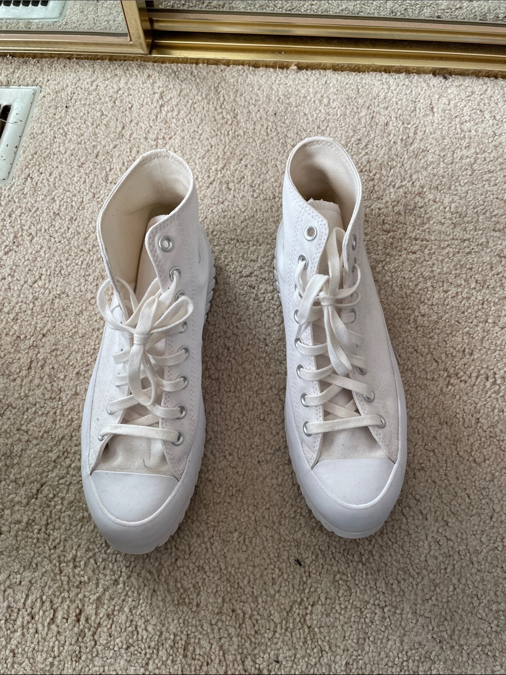 Classic High-Top Canvas Sneakers in White